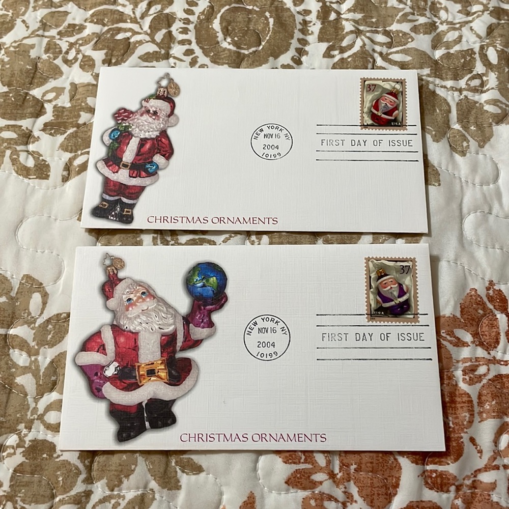 First Day Cover 2004 Fleetwood Radko Cmas Ornaments Vending Booklet Singles!